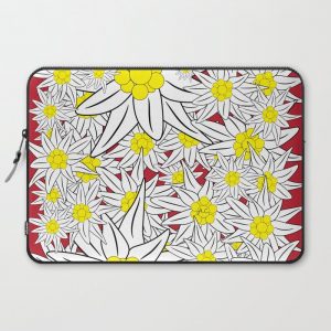 Bold Edelweiss Pattern Computer Cover by iCraftCafA(c) - Laptop Sleeve - 15"