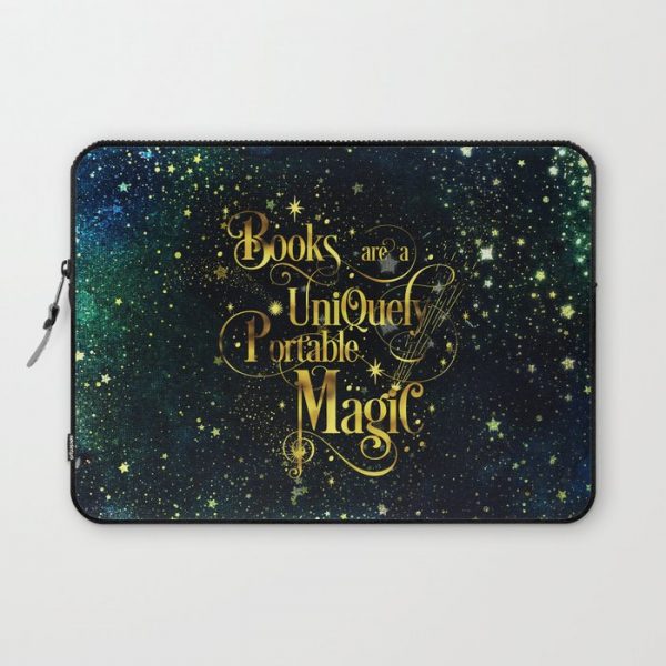 Books Are a Uniquely Portable Magic Computer Cover by Evie Seo - Laptop Sleeve - 13"