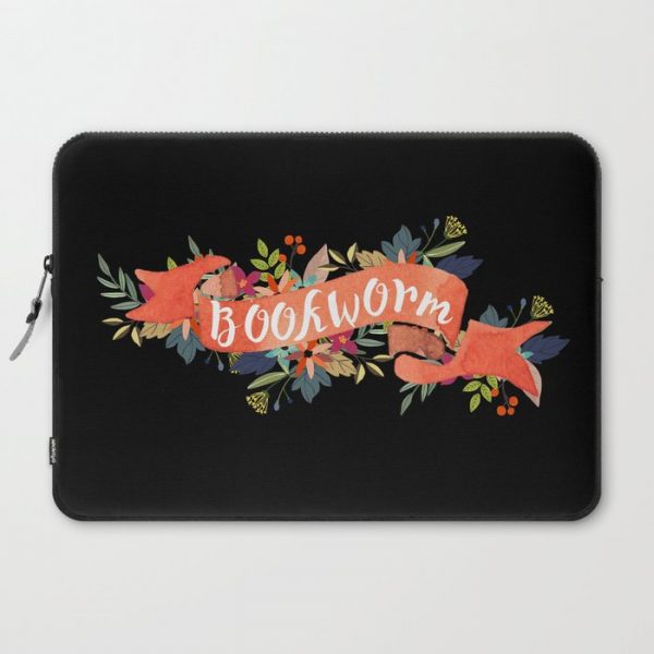 Bookworm (Black) Computer Cover by PaperFury - Laptop Sleeve - 15"