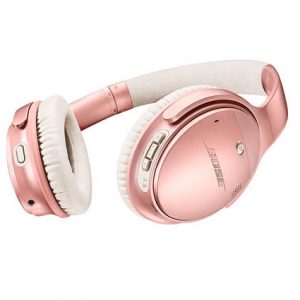 Bose QuietComfort 35 789564-0050 Wireless Headphones II with Microphone - Bluetooth - NFC - Noise Cancelling - Rose Gold White