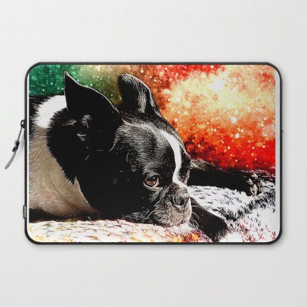 Boston Terrier (Jake) Computer Cover by North 10 Creations - Laptop Sleeve - 15"