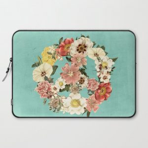 Botanica Peace sign Computer Cover by Gale Switzer - Laptop Sleeve - 15"