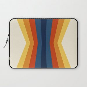 Bright 70's Retro Stripes Reflection Computer Cover by colour poems II - Laptop Sleeve - 13"