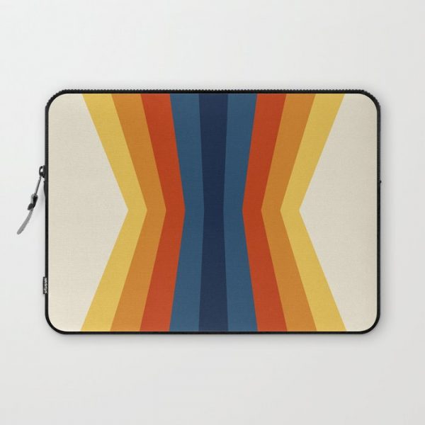 Bright 70's Retro Stripes Reflection Computer Cover by colour poems II - Laptop Sleeve - 13"