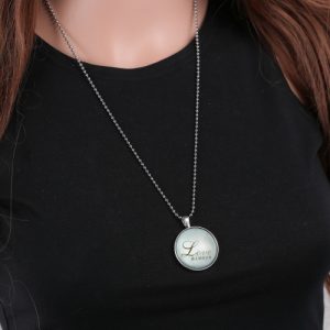 Brilliant Noctilucent Jewelry English Words Glowing Pendant Round Dome Cabochon Chain Retro Fashion Necklace for Female