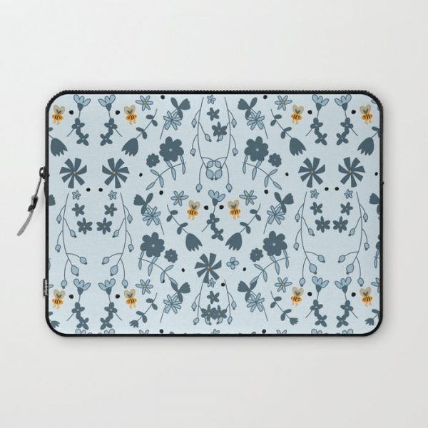 Bumbling and Busy Computer Cover by fernbyinthegarden - Laptop Sleeve - 13"