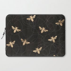 Busy Bees (Black) Computer Cover by NewSerenity - Laptop Sleeve - 15"