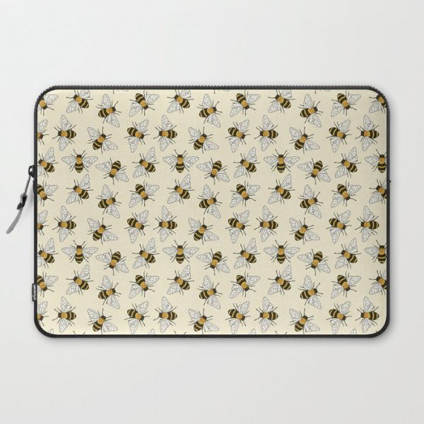 Busy Bees Pattern Computer Cover by Hazel Fisher Creations - Laptop Sleeve - 15"