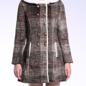 Buttoned Long Sleeve Casual Detachable Fur And Shearling Coat