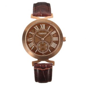 CHENXI Unisex Watch Casual Leather Two Dial Watch