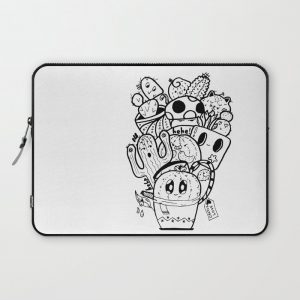 Cactus Love Easy Doodle funny faces Computer Cover by AlienStets - Laptop Sleeve - 13"