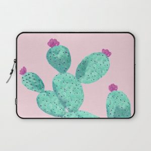 Cactus with pink flowers Computer Cover by Nadja - Laptop Sleeve - 13"