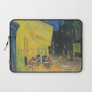 Cafe Terrace at Night by Vincent van Gogh Computer Cover by Palazzo Art Gallery - Laptop Sleeve - 13"