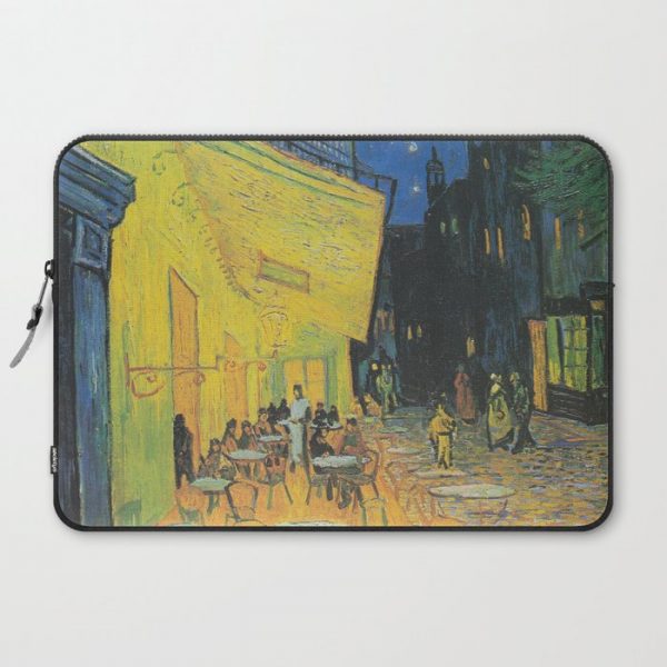 Cafe Terrace at Night by Vincent van Gogh Computer Cover by Palazzo Art Gallery - Laptop Sleeve - 15"