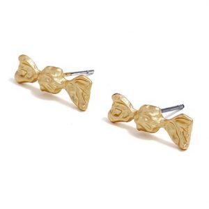 Candy Shape Gold Metal Ear Studs for Women - One Size