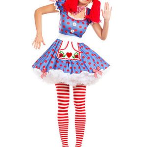 Carnival Clown Costume Lilac Dress With Choker For Women