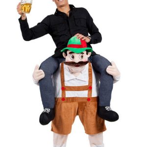 Carry Me Bavarian Costume Halloween Piggyback Ride On Unisex Adults Flannel Funny Oktoberfest Costumes