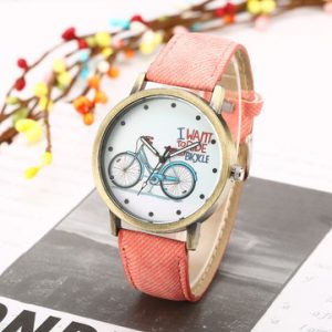 Casual Alloy Denim Cartoon Watch for Women/Men