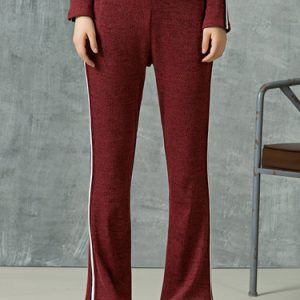 Casual H-line Long Sleeve Straight Leg Pants