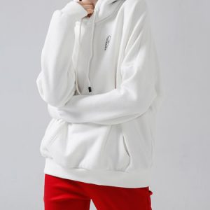 Casual Long Sleeve Pockets Cotton-blend Hoodies And Sweatshirt