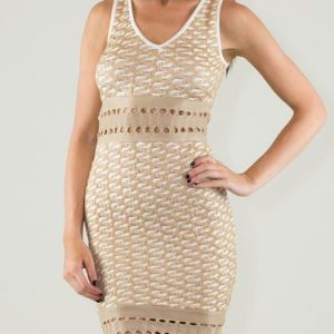 Casual Sheath Pierced Sleeveless Mini Dress