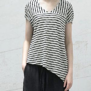 Casual Short Sleeve Asymmetrical T-Shirt