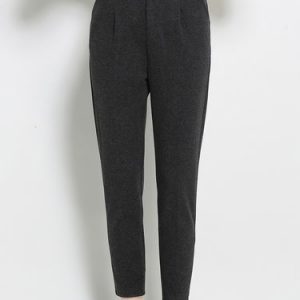 Casual Solid Straight Leg Pants