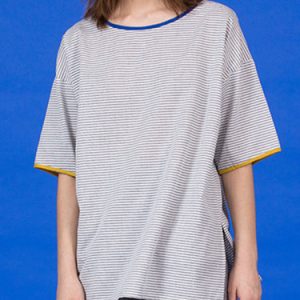 Casual Stripes Cotton Half Sleeve Crew Neck T-Shirt