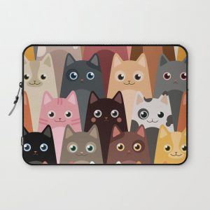 Cats Pattern Computer Cover by JunkyDotCom - Laptop Sleeve - 13"