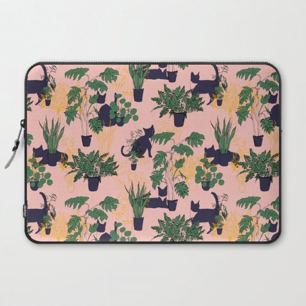 Cats and Houseplants Computer Cover by Hollye Murphy - Laptop Sleeve - 15"