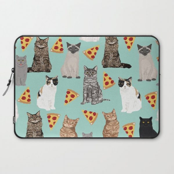 Cats pizza slices food cat lover pet gifts must have cat breeds Computer Cover by Catclub - Laptop Sleeve - 15"