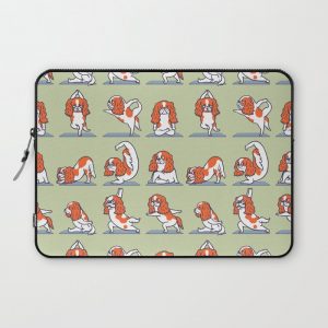 Cavalier King Charles Spaniel Yoga Computer Cover by Huebucket - Laptop Sleeve - 13"