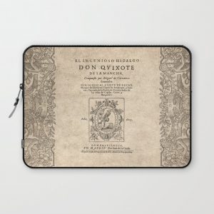 Cervantes. Don Quijote, 1605. Computer Cover by BiblioTee - Laptop Sleeve - 13"