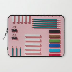 Chalks, pens, pencils and modeling clay Computer Cover by Tatjana Zlatkovic - Laptop Sleeve - 13"