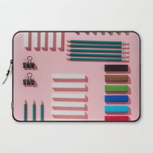 Chalks, pens, pencils and modeling clay Computer Cover by Tatjana Zlatkovic - Laptop Sleeve - 15"