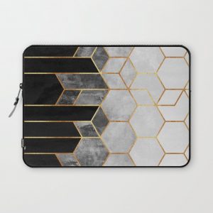 Charcoal Hexagons Computer Cover by Elisabeth Fredriksson - Laptop Sleeve - 13"