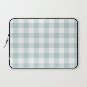 Charcoal Sky Checker Gingham Plaid Computer Cover by ThePlaidWorld - Laptop Sleeve - 13"