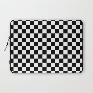 Checker (Black & White Pattern) Computer Cover by labluxe - Laptop Sleeve - 13"