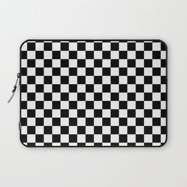 Checker (Black & White Pattern) Computer Cover by labluxe - Laptop Sleeve - 13"