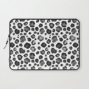 Cheetah, Cheetah (Mono) Computer Cover by Rose & Brush Designs - Laptop Sleeve - 13"