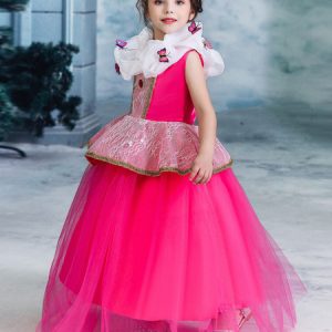 Children Princess Cosplay Aurora Sleeping Beauty Rose Dress Kids Cosplay Costumes