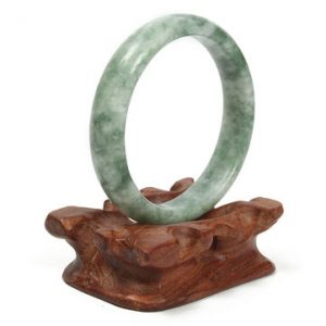 Chinese Artificial Green Jade Bangle Bracelet