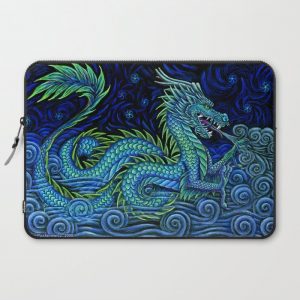 Chinese Azure Dragon Computer Cover by Rebecca Wang Art - Laptop Sleeve - 15"