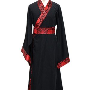 Chinese Costume Ancient Hanfu Traditional Gowns Sash Set Men Black Emperor Prince Clothing Halloween