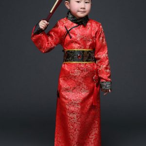 Chinese Prince Costume Halloween Royal Kids Red Robe Of Qing Dynasty Halloween