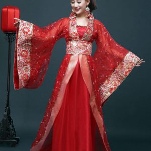 Chinese Traditional Costume Female Red Hanfu Dress Women Tang Dynasty Clothing 3 Pieces