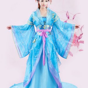 Chinese Traditional Costume Femalehot Pink Tulle Hanfu Dress Ancient Tang Dynasty Clothing 3 Pieces