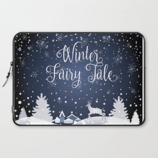 Christmas Winter Fairy Tale Fantasy Snowy Forest - Collection Computer Cover by SOFIARTMEDIA - Laptop Sleeve - 15"