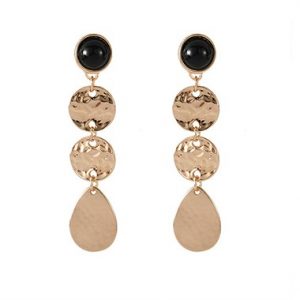 Circlet Drop Gold Metal Earrings for Women - One Size