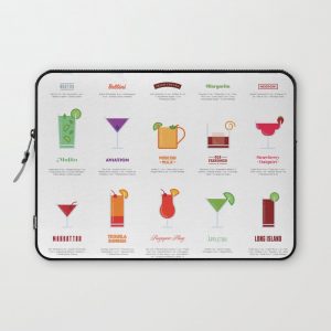 Classic Cocktails Print Art Poster | Drink Recipes | Bar Poster | Bar Art | Kitchen Art | Alcohol Computer Cover by Type & Tails Co. - Laptop Sleeve -